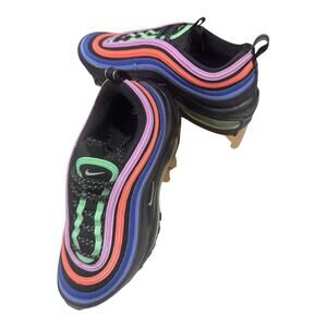 Nike Air Max 97 Womens Shoes Size 8.5 Black/Electro Green/Fuchsia Glow CW6028001